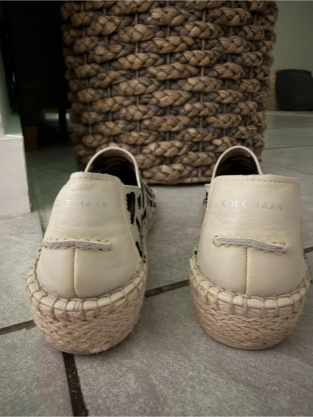 Cole Haan Leopard Print Espadrilles - Brown/Black/Cream
